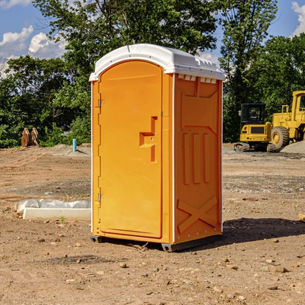 can i customize the exterior of the porta potties with my event logo or branding in Meadow Woods